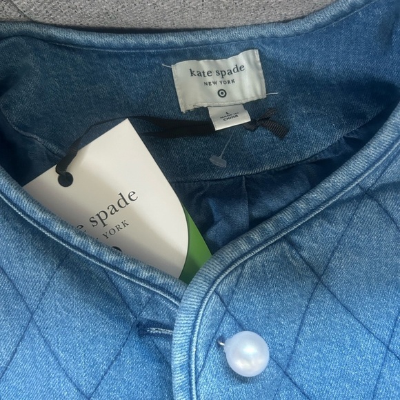 Kate Spade X Target Quilted Blue Jacket- size L - Picture 8 of 8